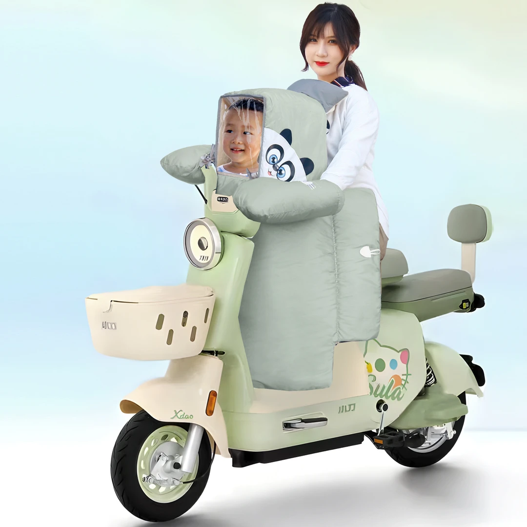 少儿亲子款电动自行车挡风被防水保暖分体母子折叠车防风秋冬2025