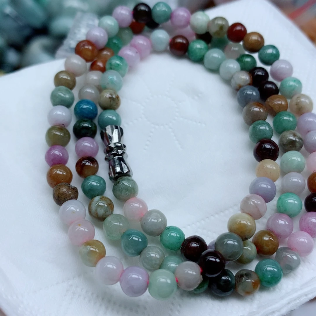 翡翠未镶嵌项链珠子翡翠