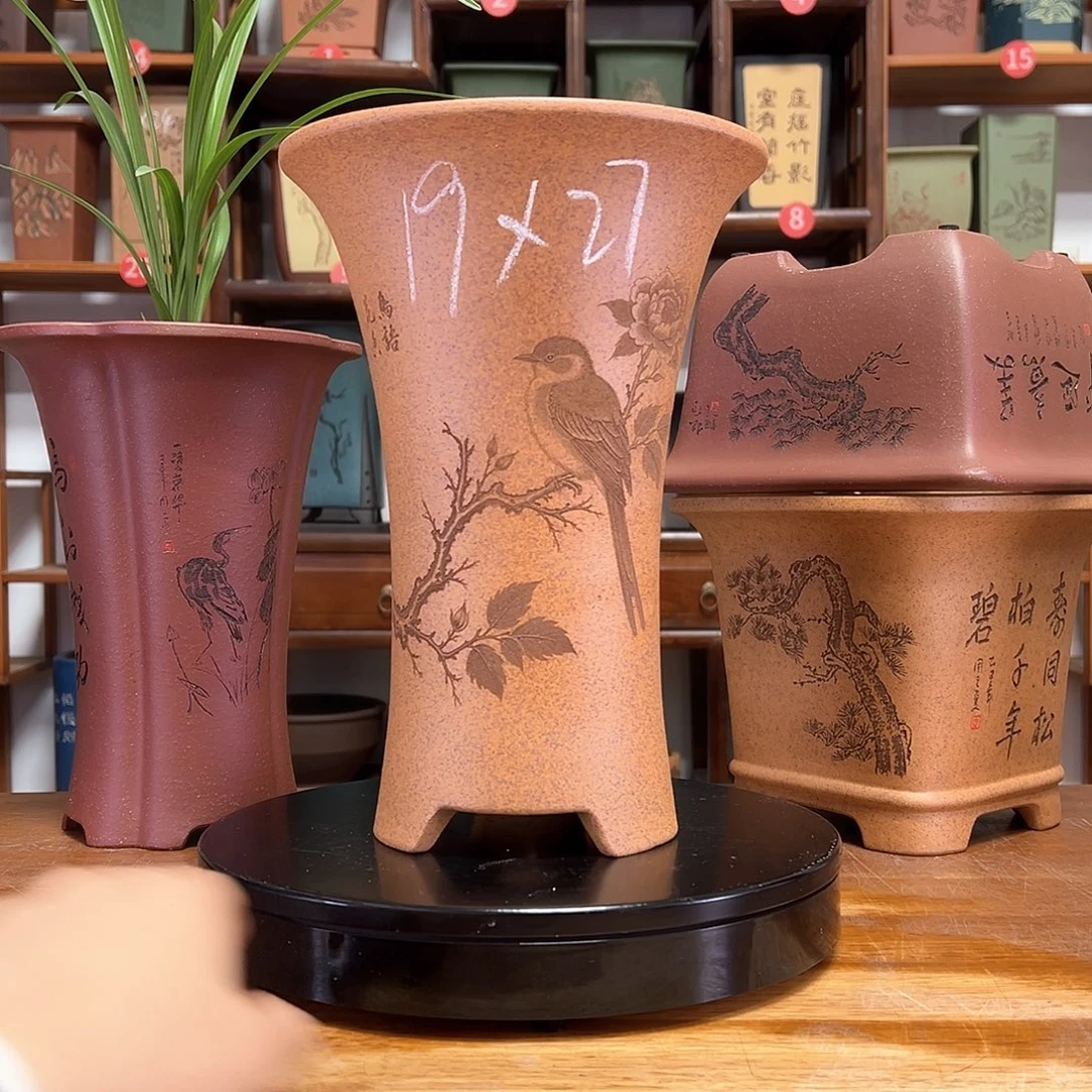 紫砂花盆周之夏精品紫砂花盆