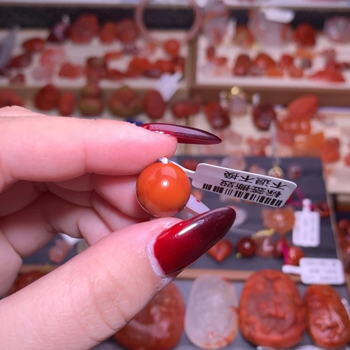 南红玛瑙合金颈饰13m单珠