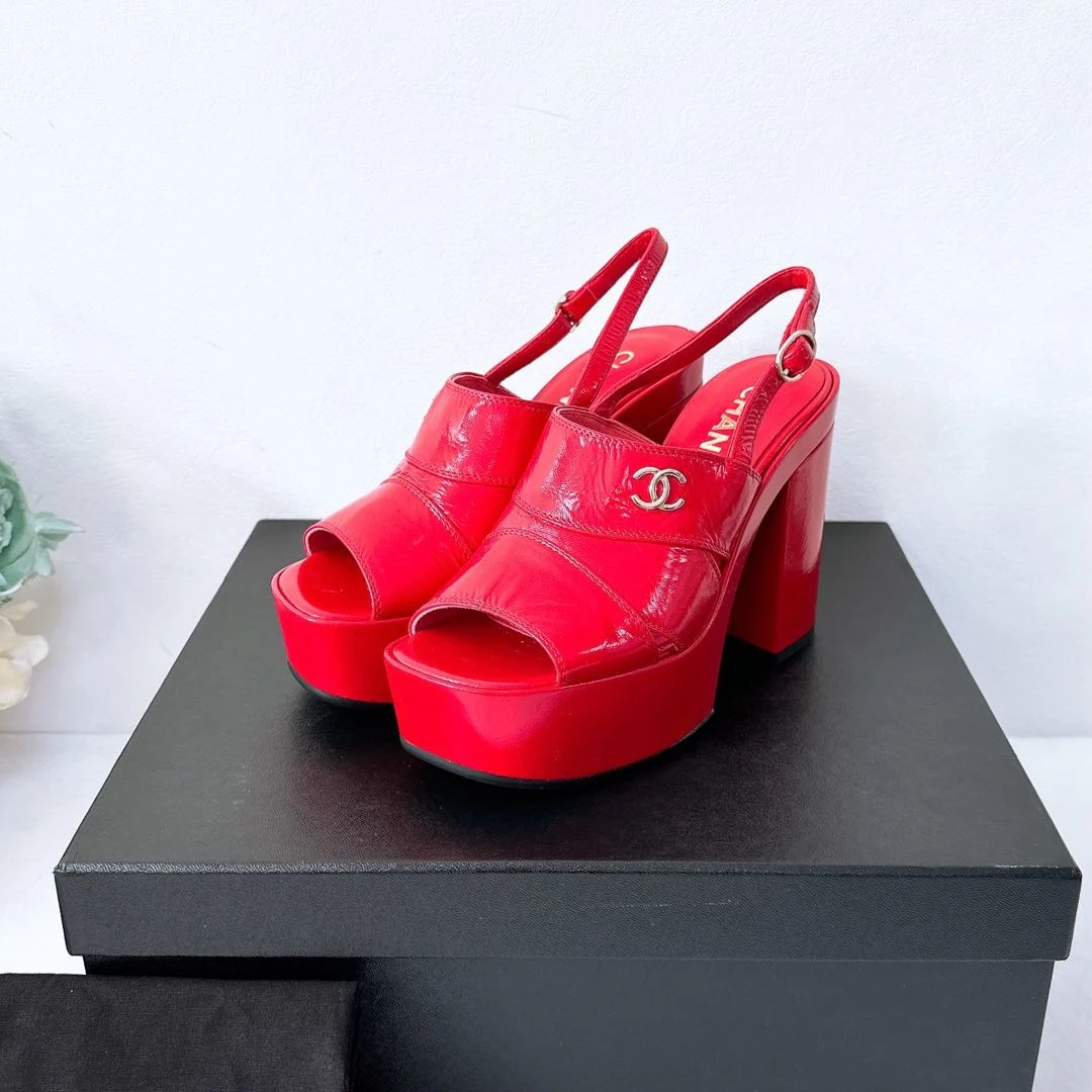 闲置/Chanel/香奈儿/粗跟凉鞋/35.5码/Xsp38972