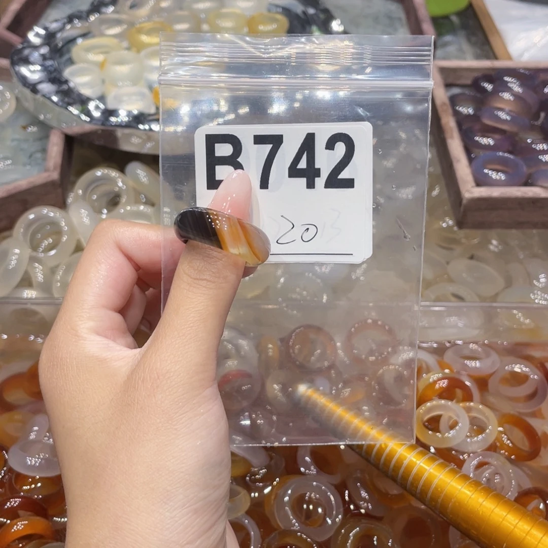 玛瑙/玉髓未镶嵌戒指742