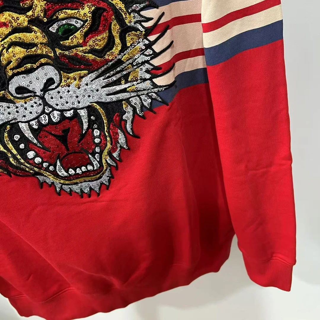 EH潮牌秋季男款虎头烫钻休闲长袖卫衣 OM665