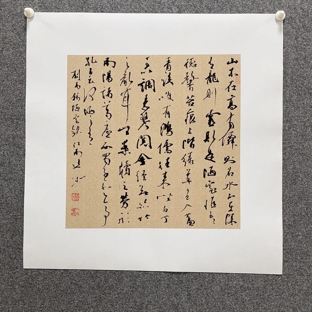 书法张一冰书法《陋室铭》·“山不在高 有仙则名”整体50*50cm
