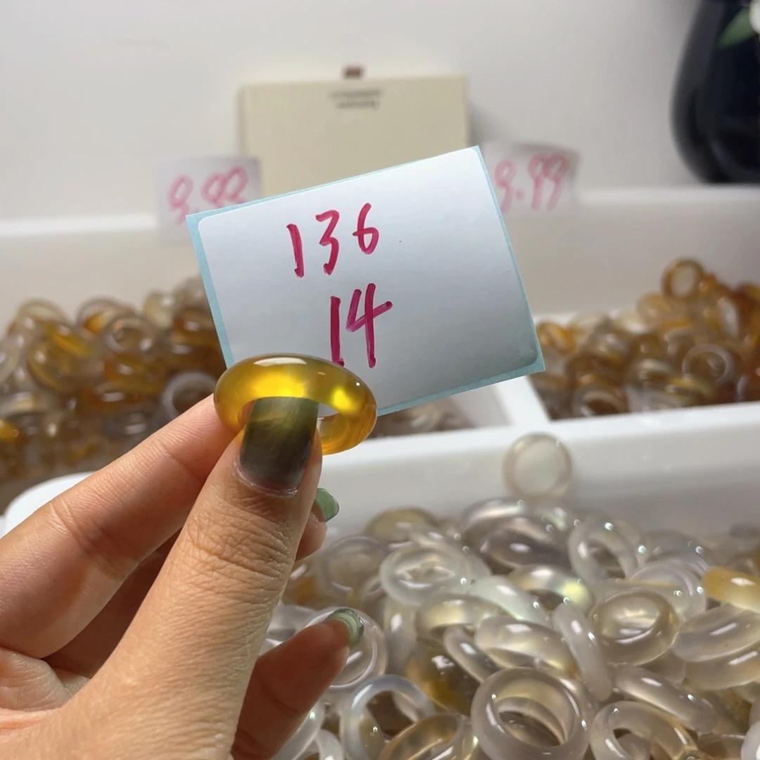 玛瑙/玉髓戒指合金136