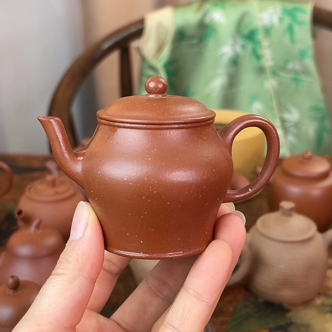 茶壶紫砂精品 宫灯 老朱泥 120