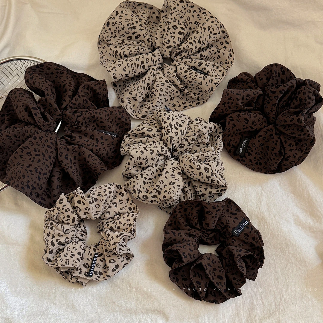 【新疆包邮】复古豹纹大肠发圈女2025新款扎头发绳大号头绳气质发饰