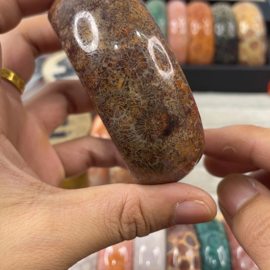 未镶嵌手镯硅化玉