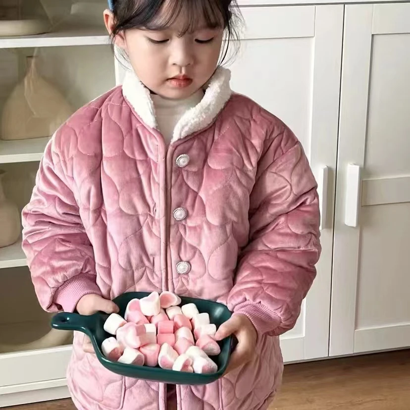 【0066款】秋冬季家居服套装亲子冬装宝宝公主中大童韩版加棉家居服