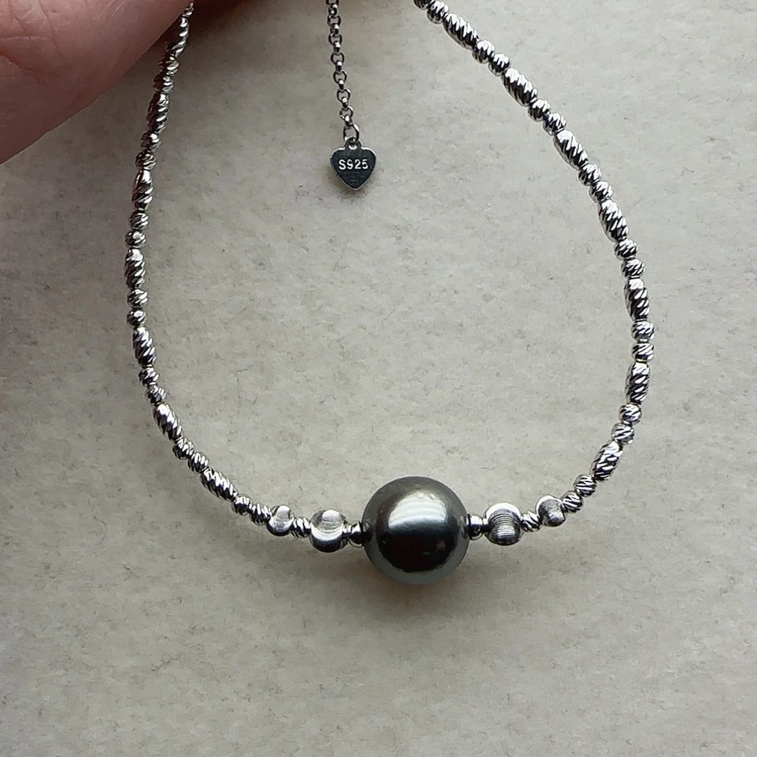 手链73海水珍珠银S925镶嵌