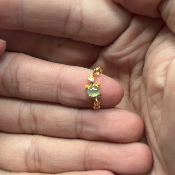 翡翠银S925镶嵌耳饰