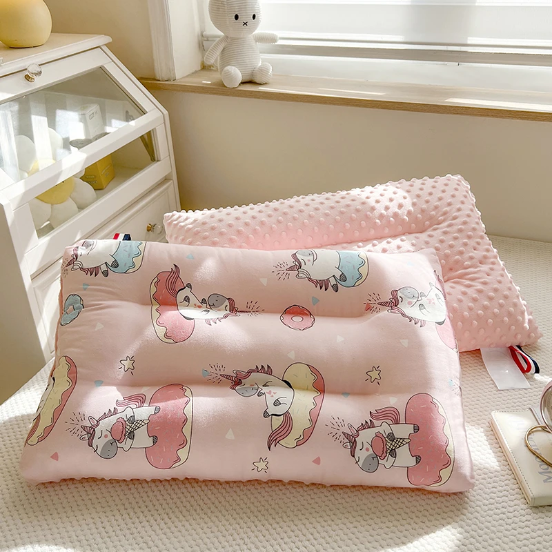 安抚豆豆枕头柔软透气全棉1岁3岁幼儿园30*50小学生40*60