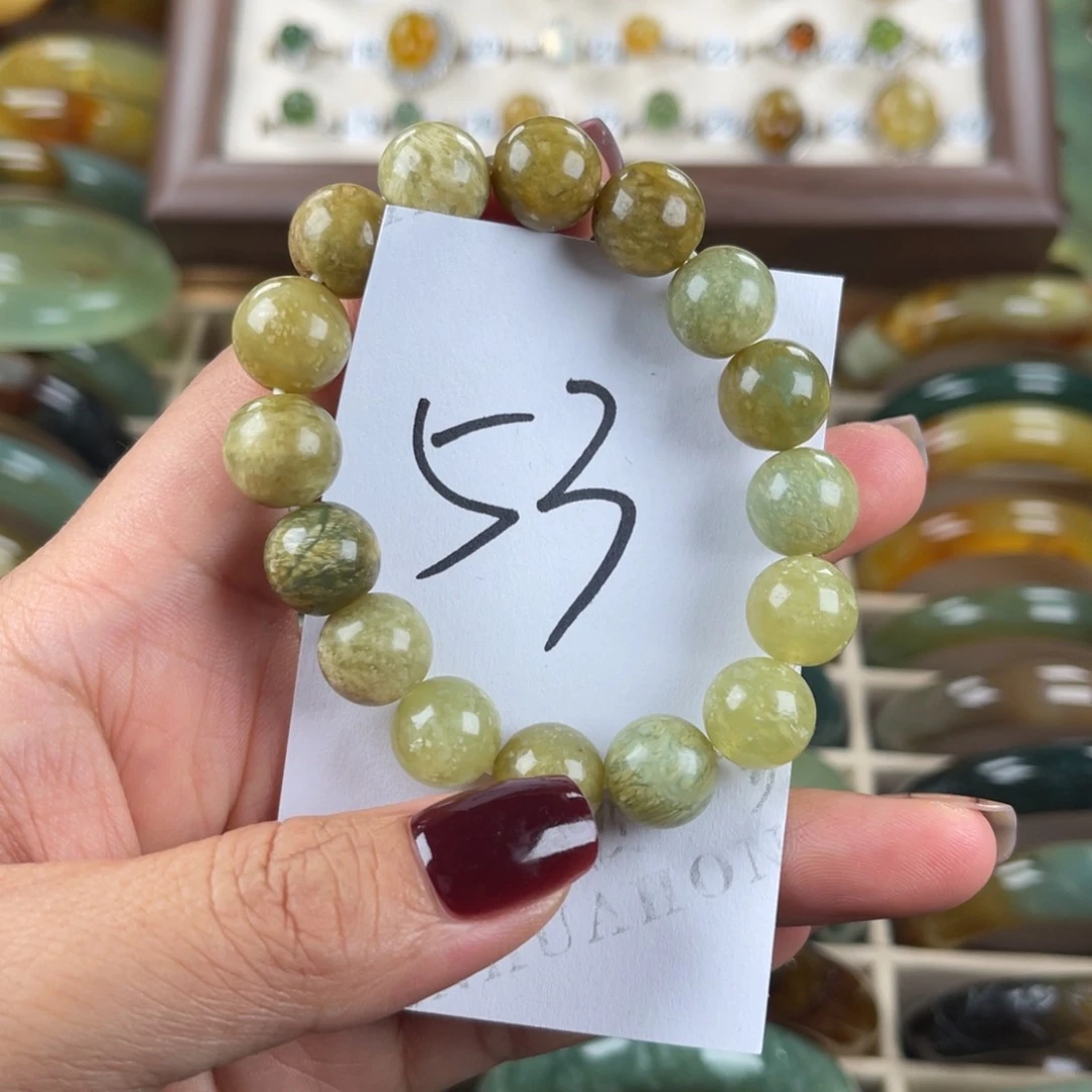 未镶嵌蛇纹石玉手串シ***&