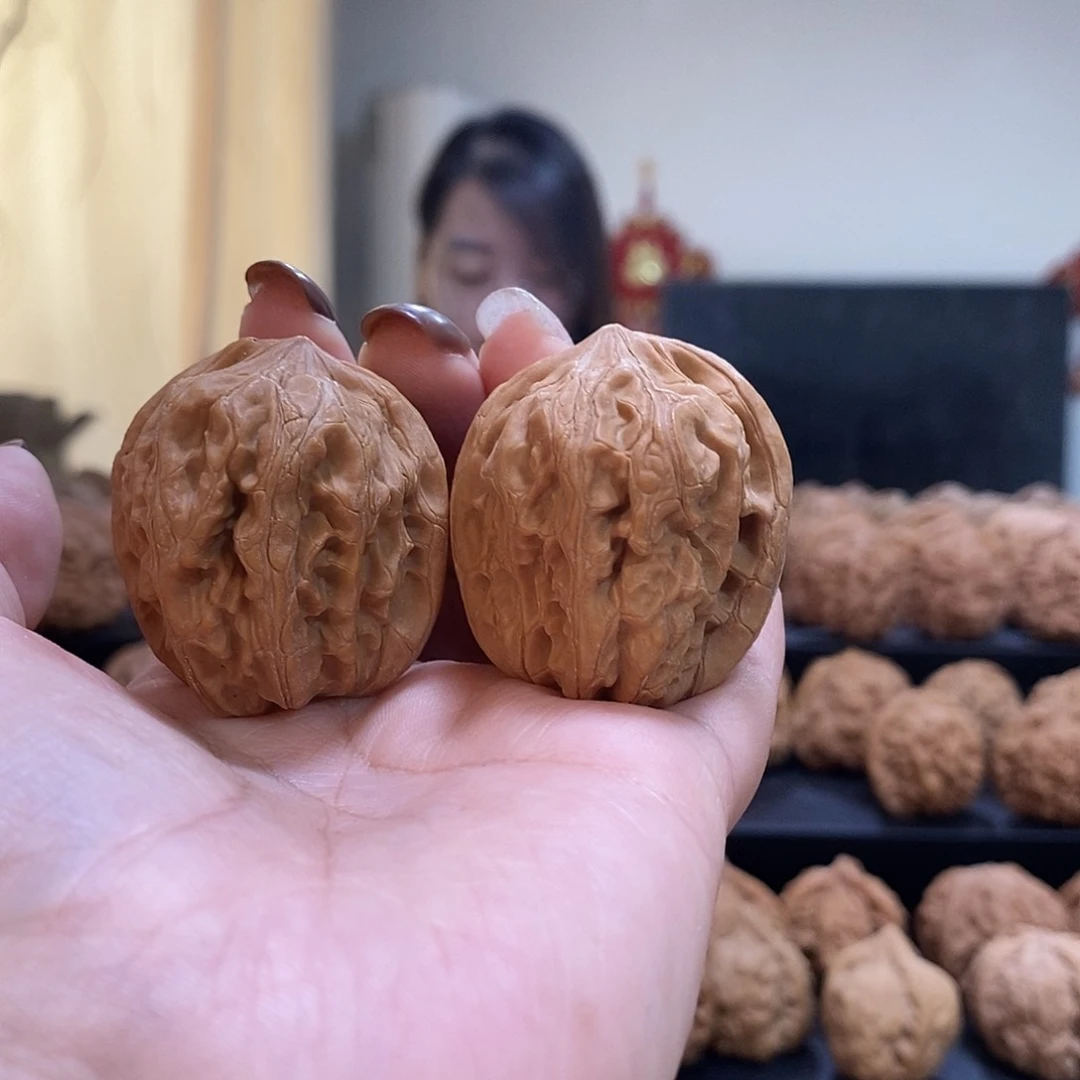 把件文玩核桃35芭蕉扇有白尖