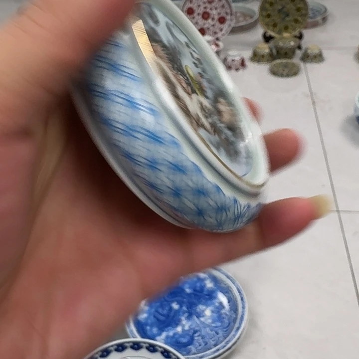 瓷片梦马杯垫景德镇
