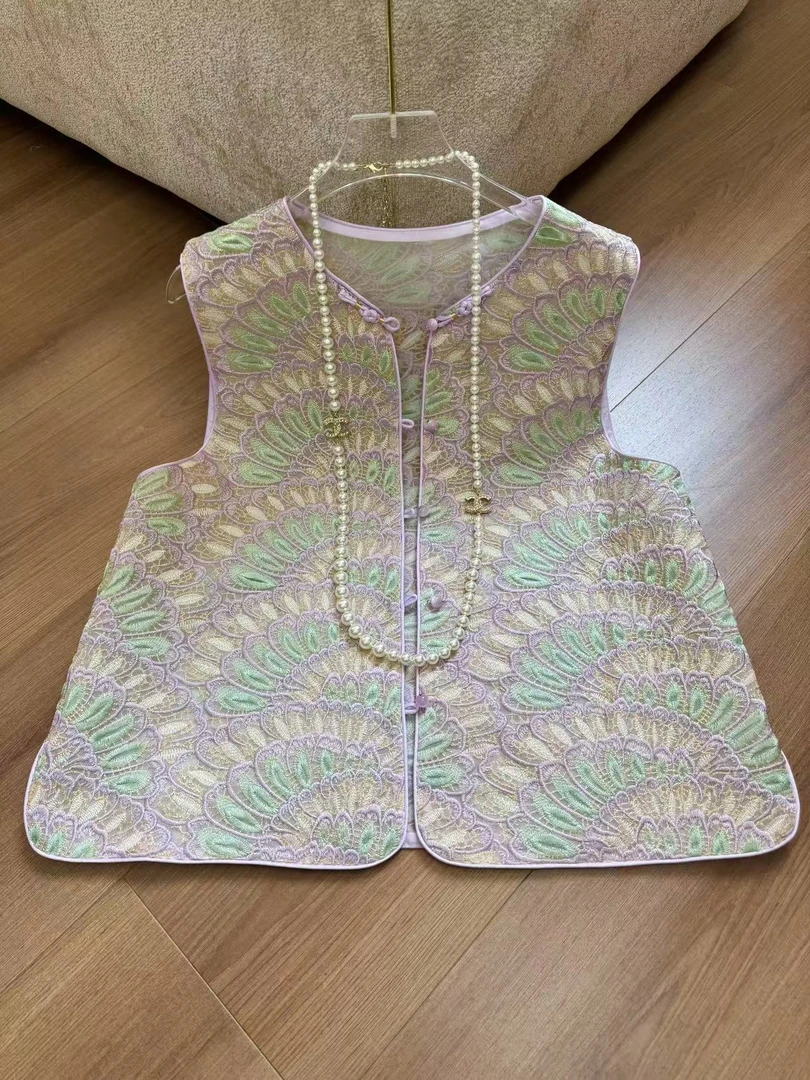 陈诺服饰——2025【羽羽生辉】新中式国风重工刺绣百搭显瘦马甲#707