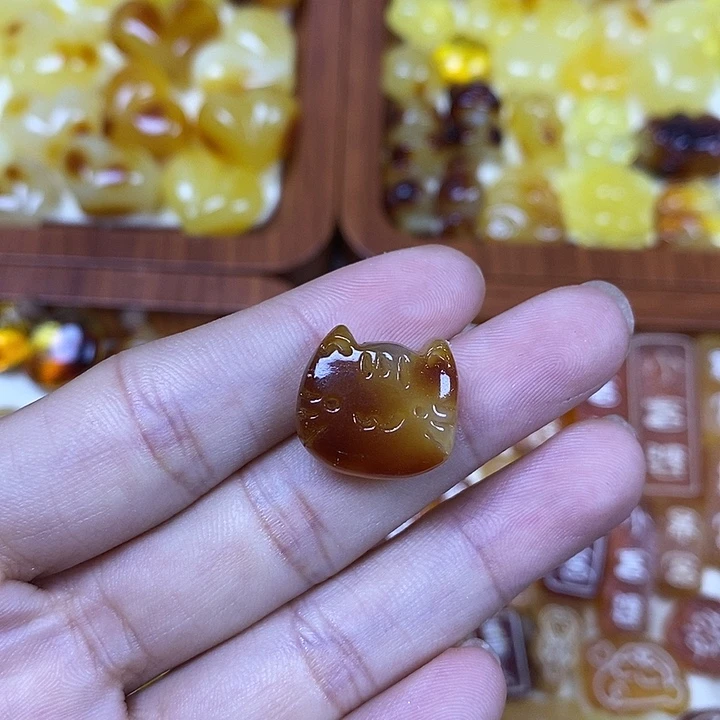 吊坠橄榄核小猫头56