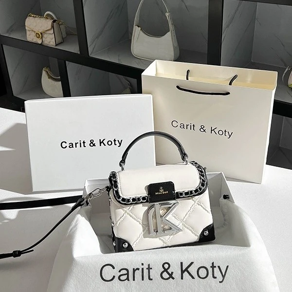 Carit Koty盒子包包女2025新款气质百搭小众高级感手提小方包斜挎