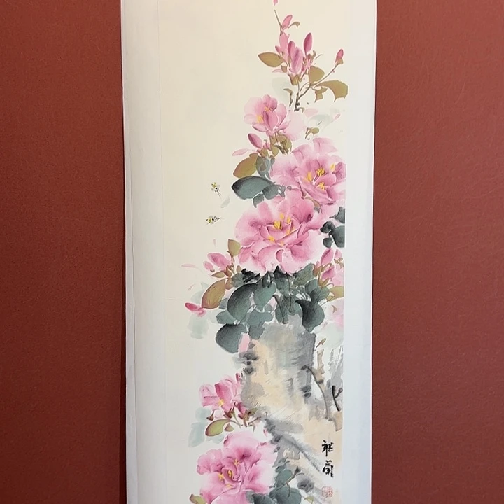 国画听兰老师花鸟