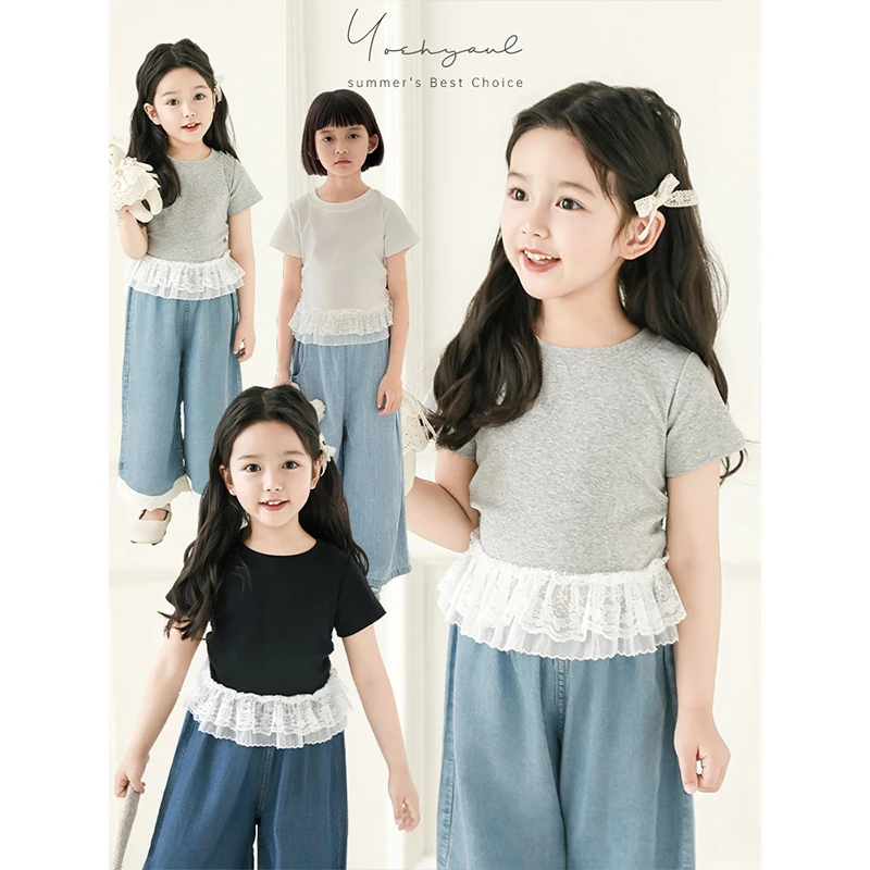 YOEHYAUL/幼悠【时髦腰精】夏肆波下洋气宝宝夏季薄款T恤 X5317