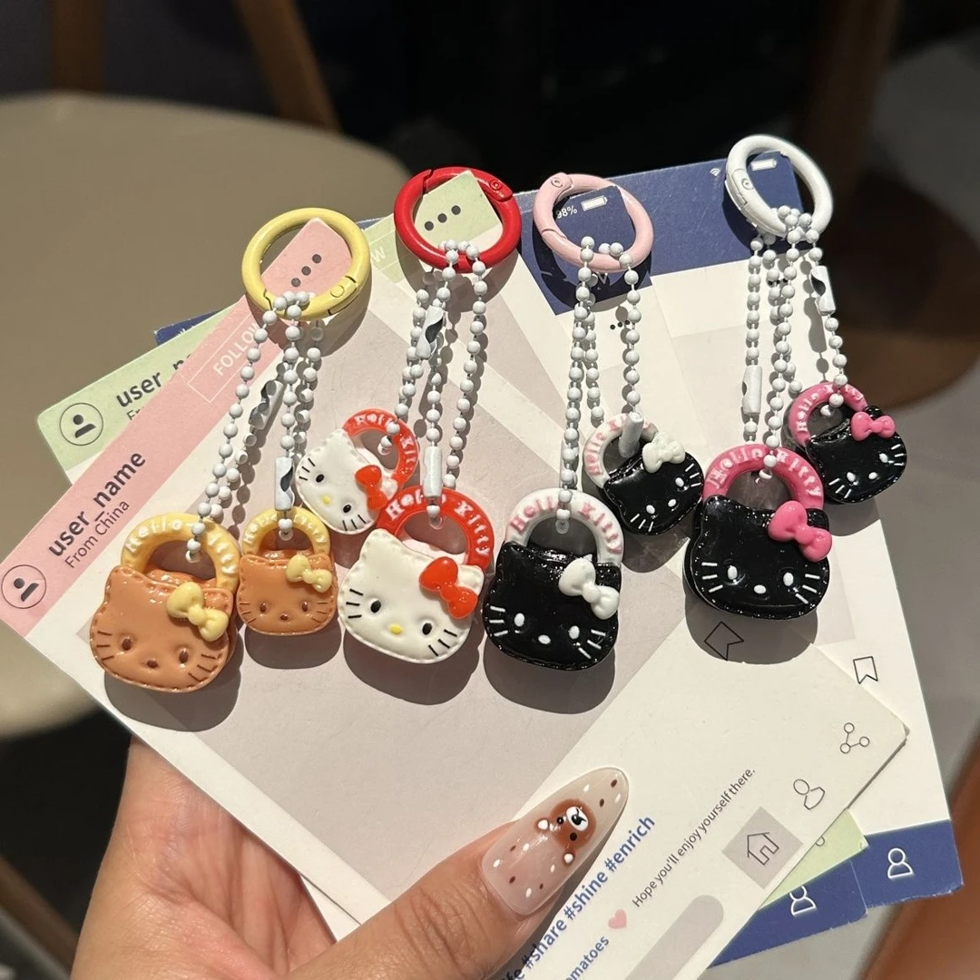 可爱大小KT包包钥匙扣卡通迷你手提包挂件软萌少女吊坠闺蜜挂饰