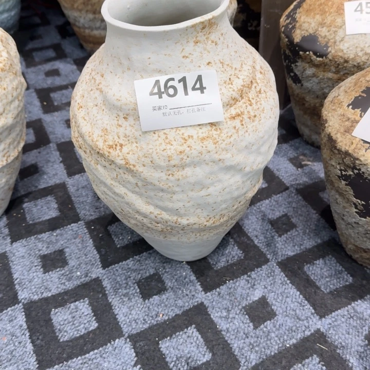 木***杨瓷片景德镇高温花器编码4614高36口10默认无孔