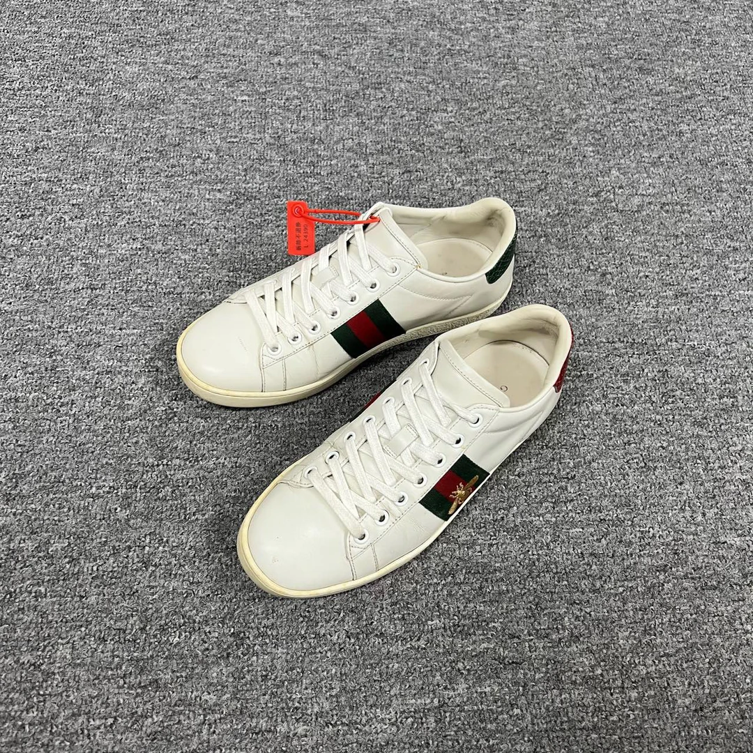 99新 GUCCI/古驰 小蜜蜂刺绣 小白鞋 36.5码