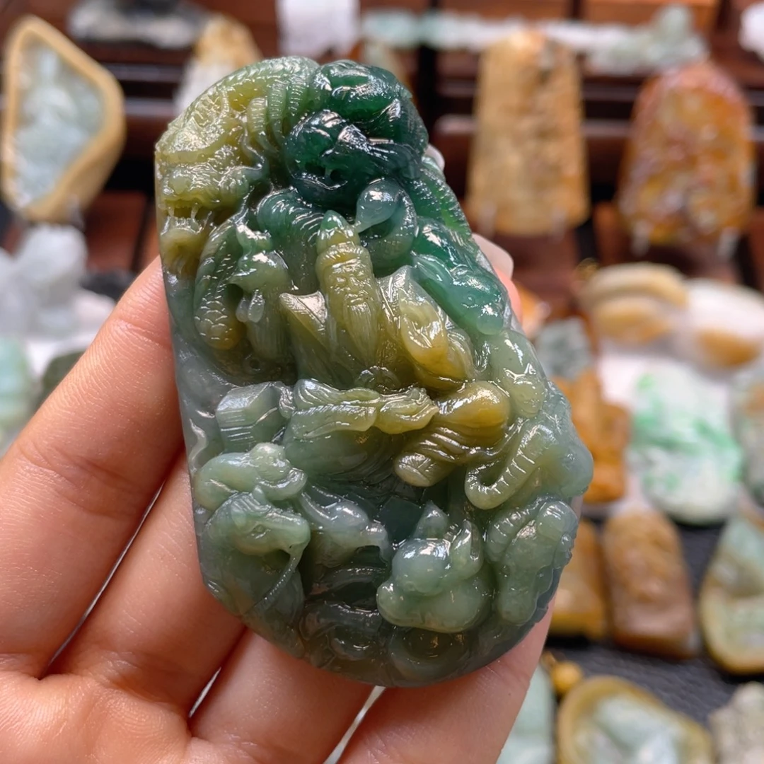 山***鸡定制翡翠未镶嵌翡翠