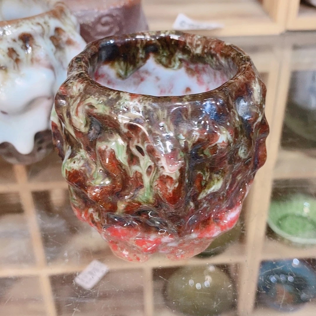 粗陶志野柴烧茶器