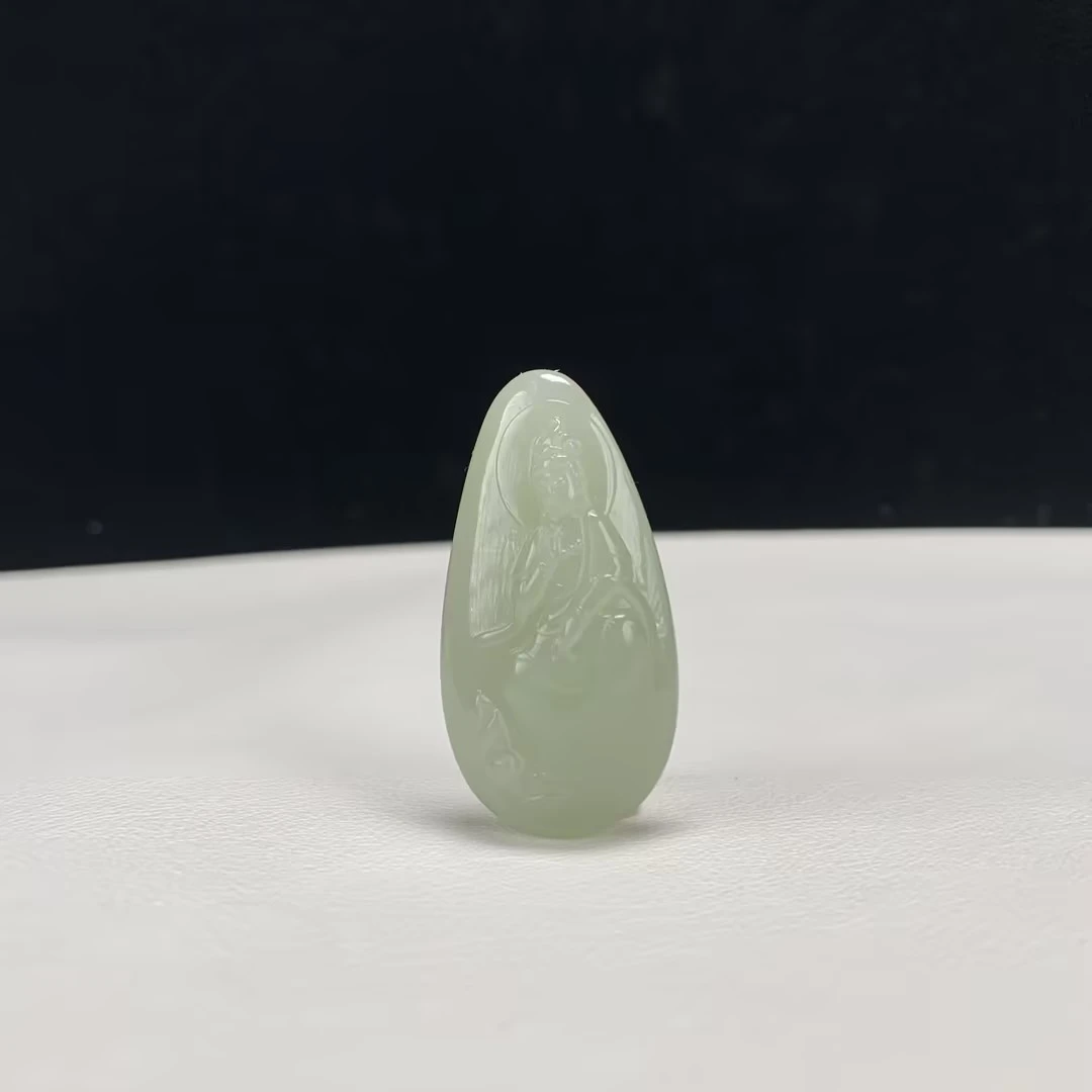 【豫人豫品】 和田玉吊坠观音h609