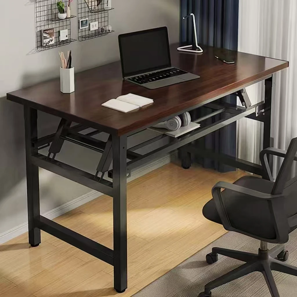 电脑台式桌折叠桌家用可折叠免安装写字台桌简约出租屋餐桌办公桌