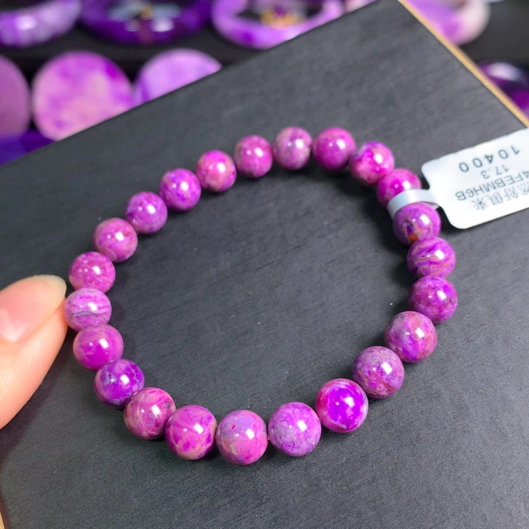 苏纪石（舒俱来）蜜桃红樱花手串未镶嵌