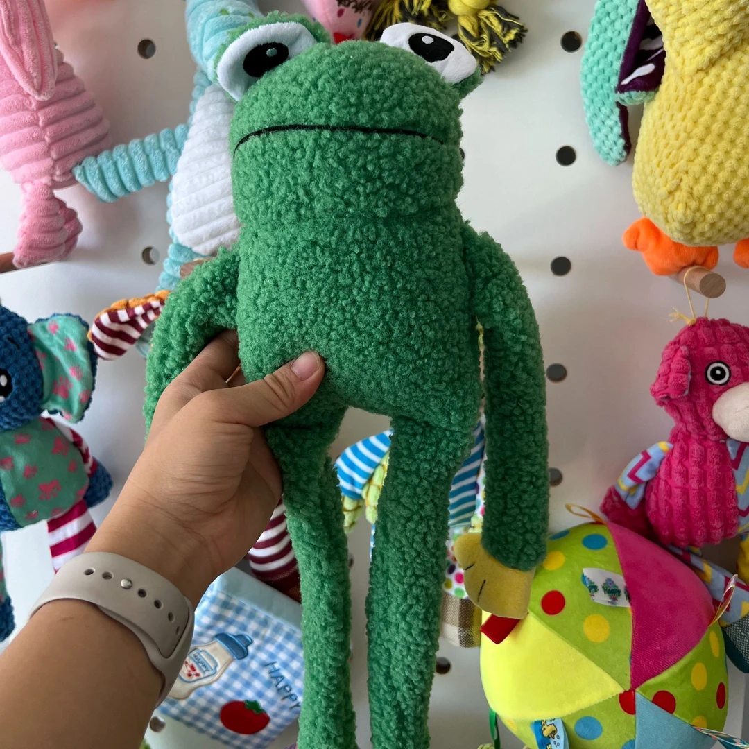 狗狗长腿怪叫青蛙毛绒发声宠物玩具青蛙宠物用品狗互动玩具