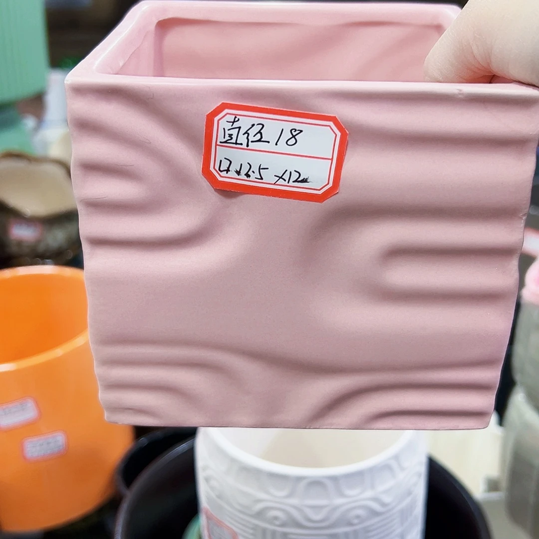 有孔外贸尾单陶瓷花盆凑单10米包邮