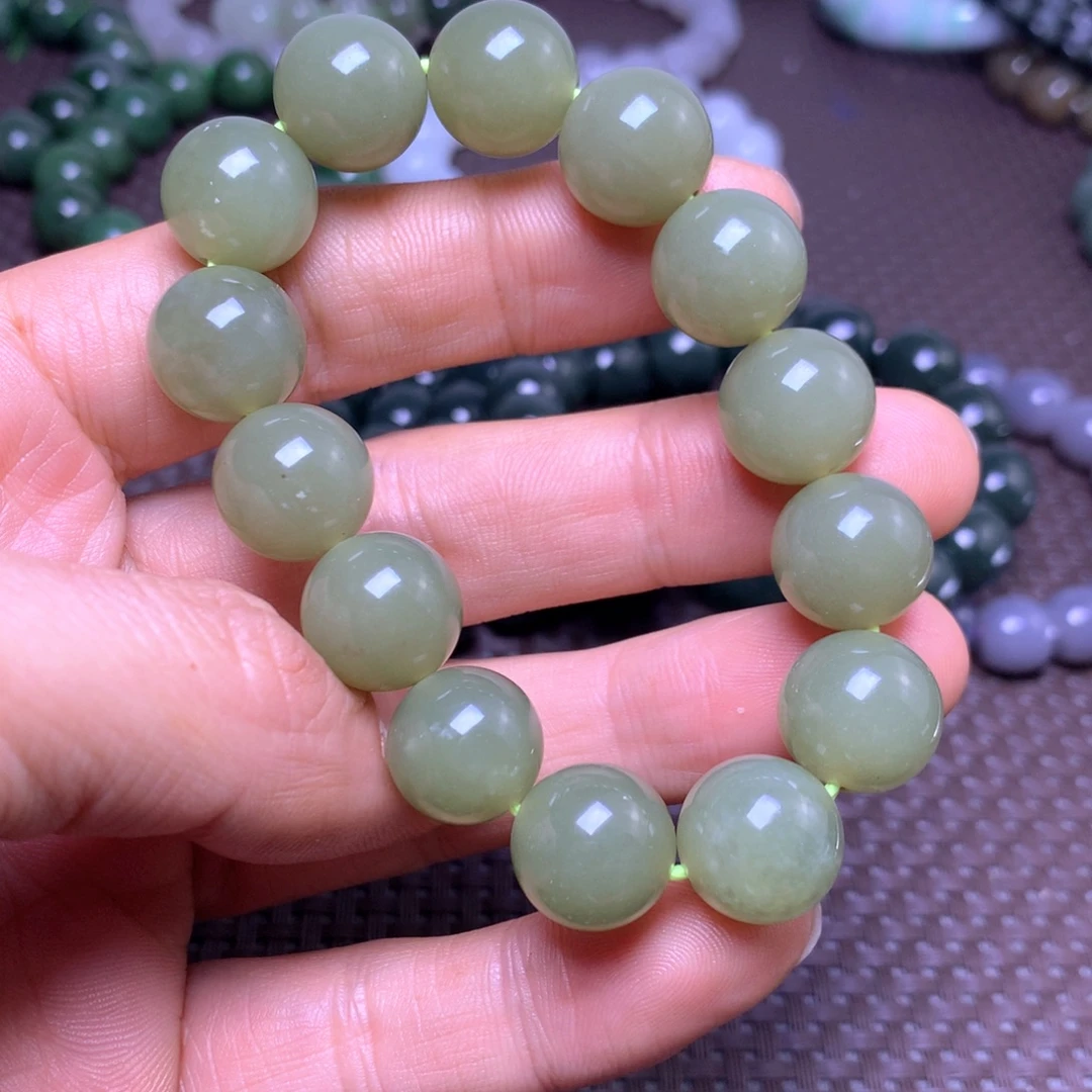 和田玉未镶嵌手串14