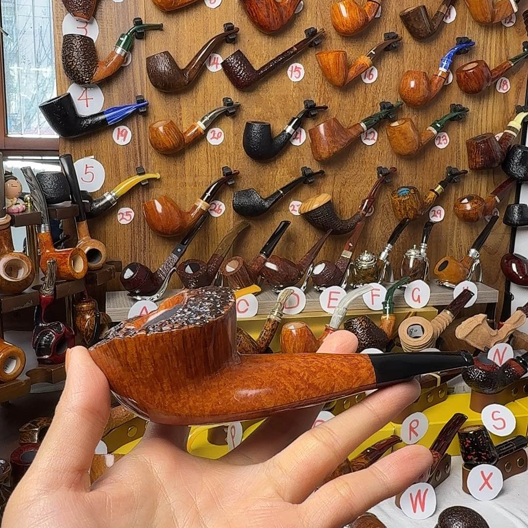 吴***懒石楠木烟斗流批烟斗不退换