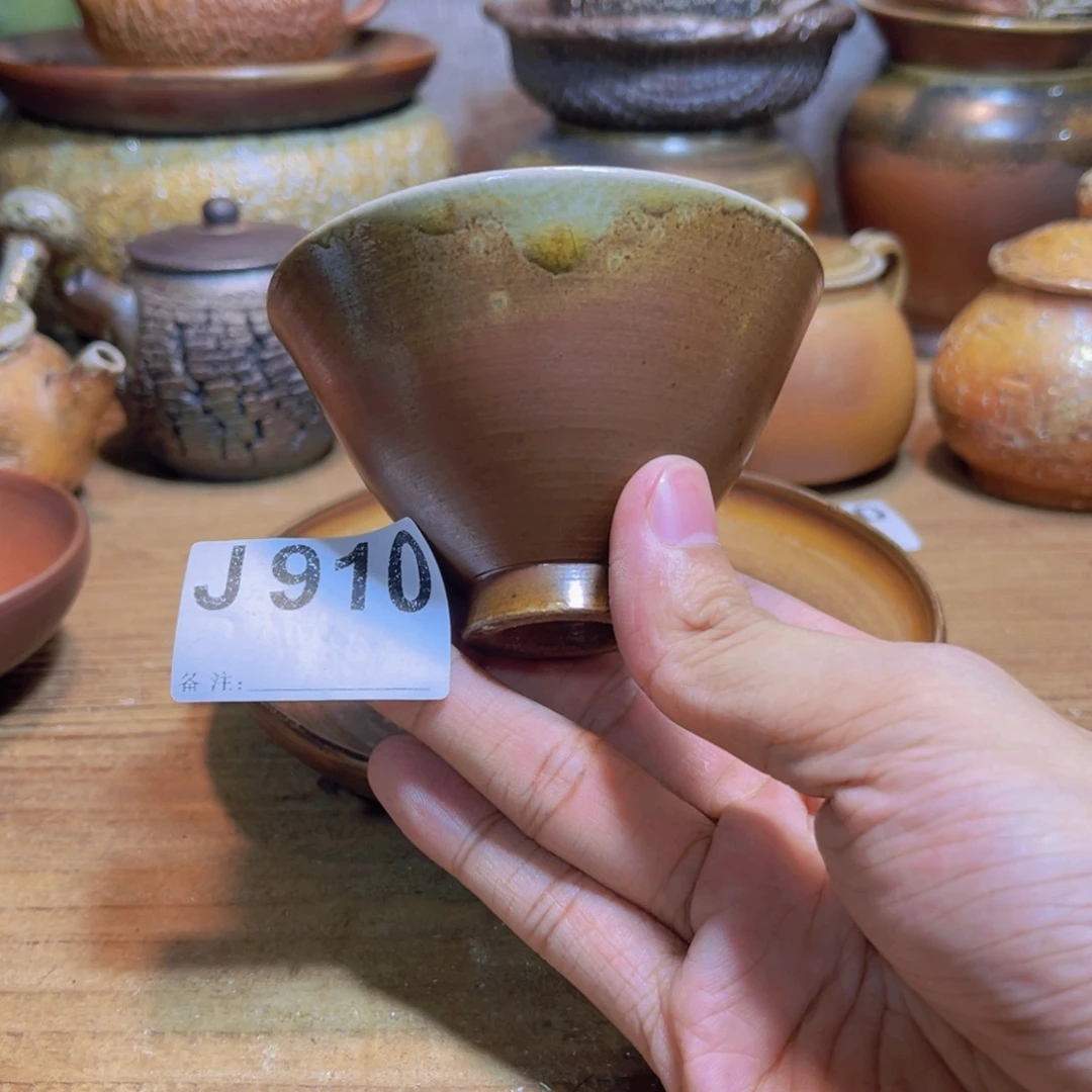 纯手工制作工艺（柴烧）裸烧纯手工制作柴烧杯910