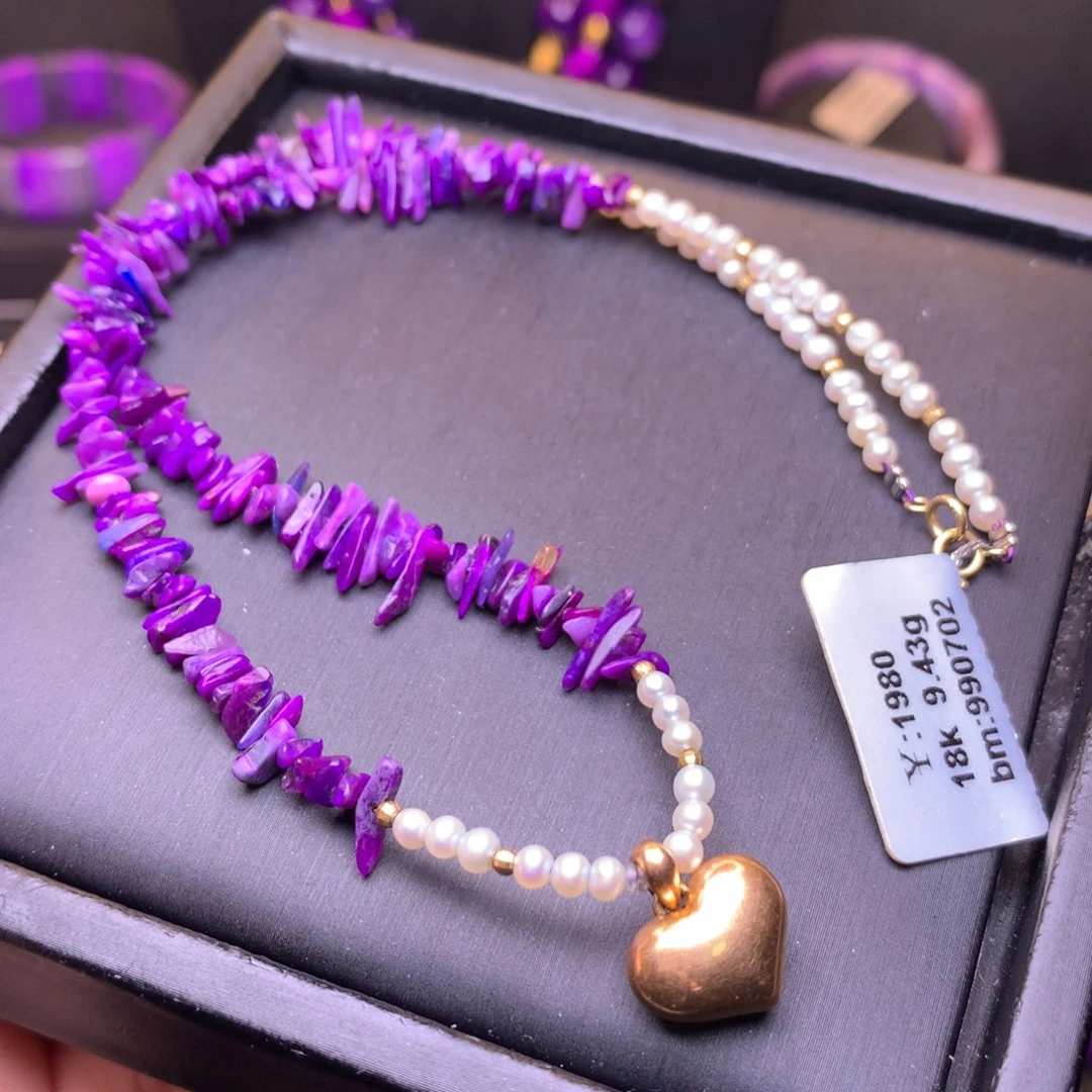 苏纪石（舒俱来）18K金镶嵌项链