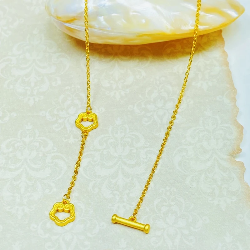 爆款 K0451经典黄色如意项链多样性发货47967