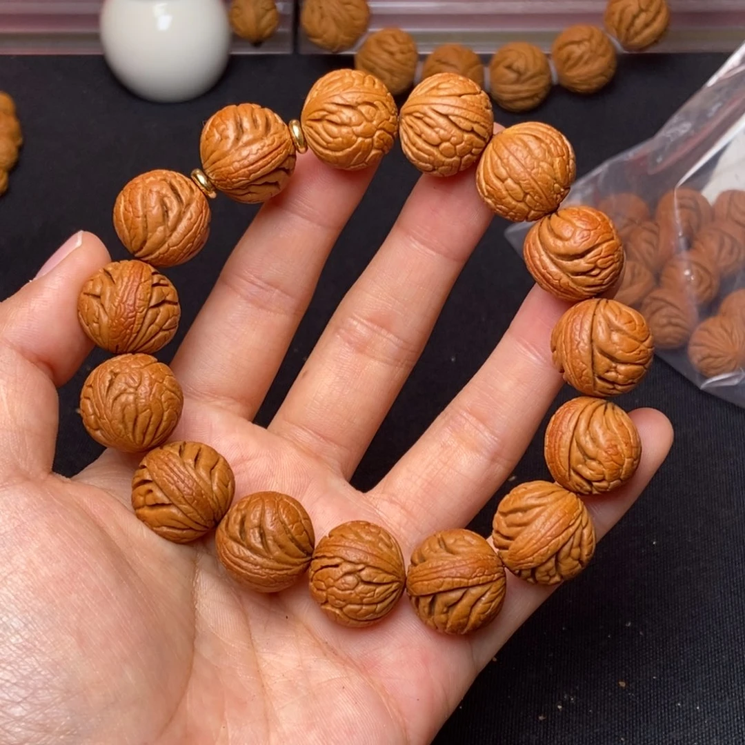 桃核手串秦岭龙纹桃核2