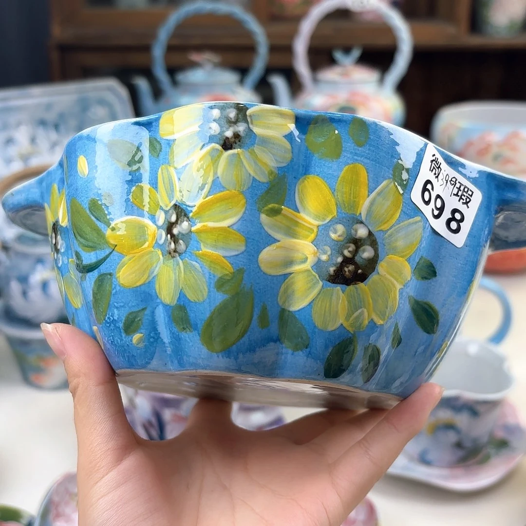 景德镇手绘高温釉下彩陶瓷茶具