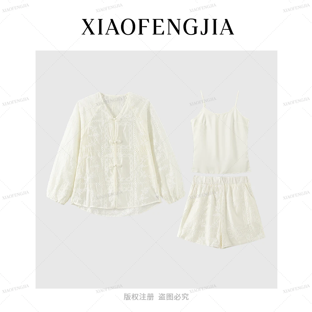 【高品】-2025夏季新中式套装时尚休闲短裤套装轻奢气质-24510