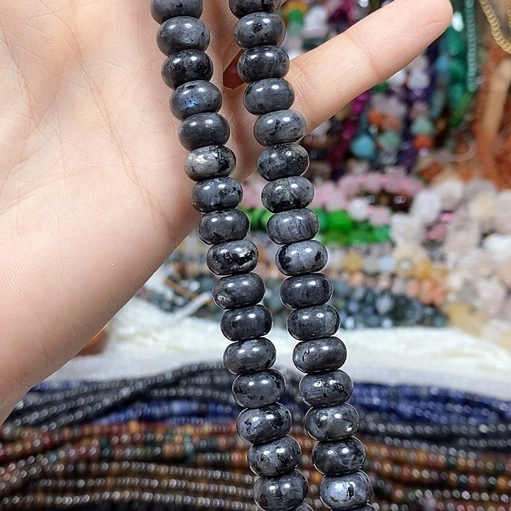 玛瑙/玉髓未镶嵌珠宝半成品黑闪光隔片卡10mm短款