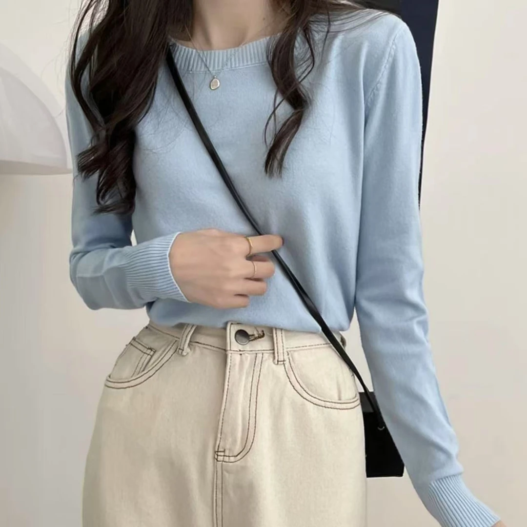 【YZ•衣系列】nn440-时尚女装设计感针织衫百搭修身半高领显瘦