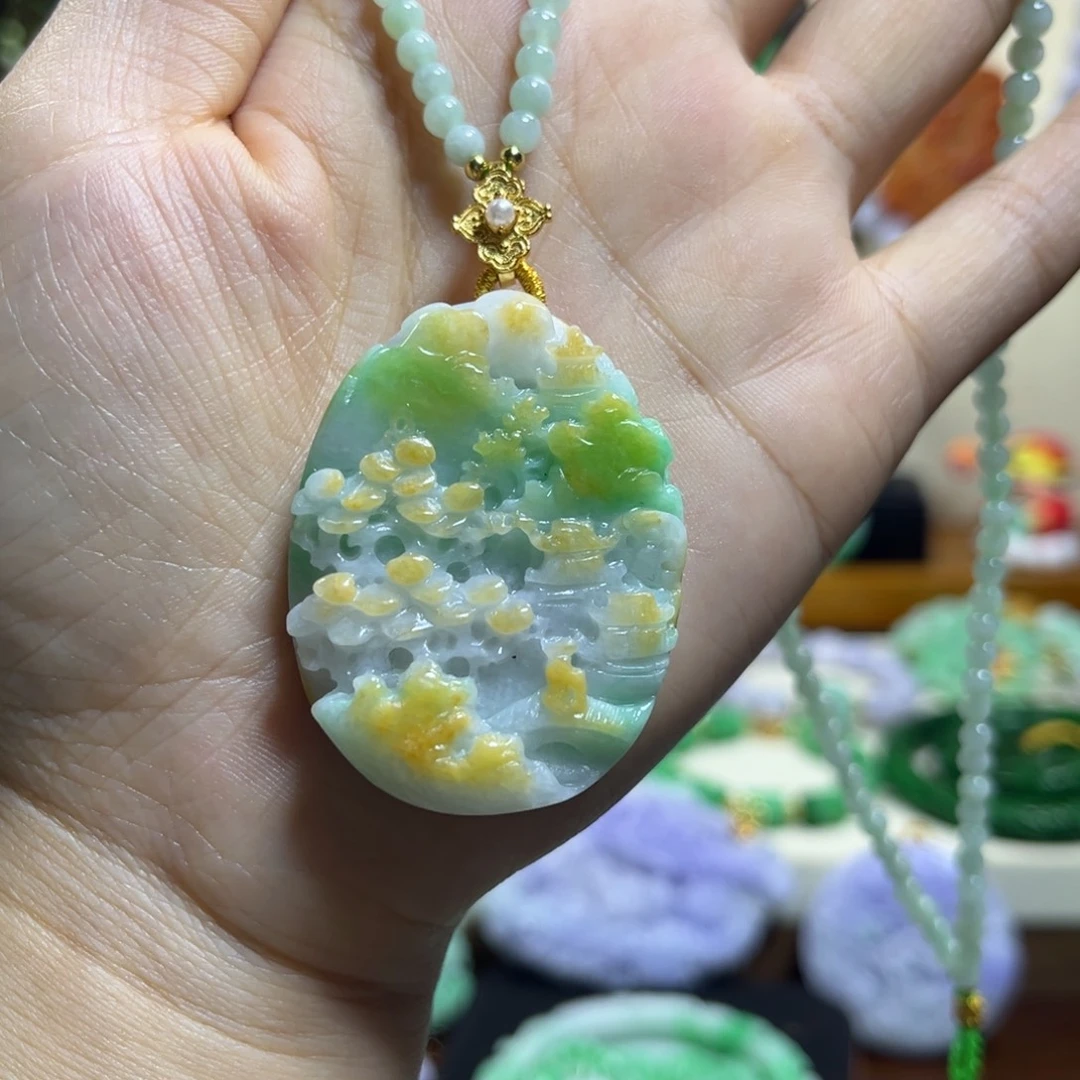 翡翠未镶嵌颈饰天然翡翠