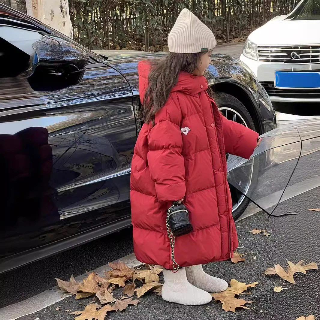 2024新款女童棉服冬季儿童加长款冬装过膝棉衣中大童棉袄外套羽绒