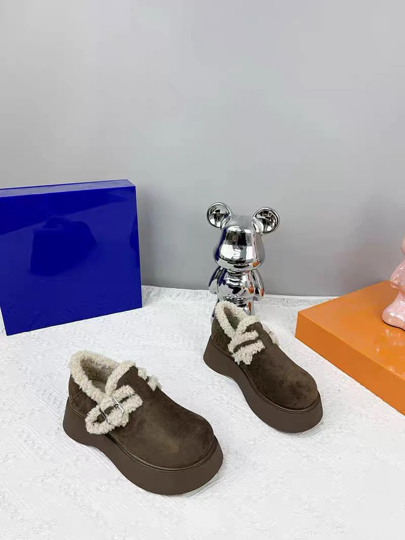 【鞋爱】665厚底加绒博肯保暖鞋