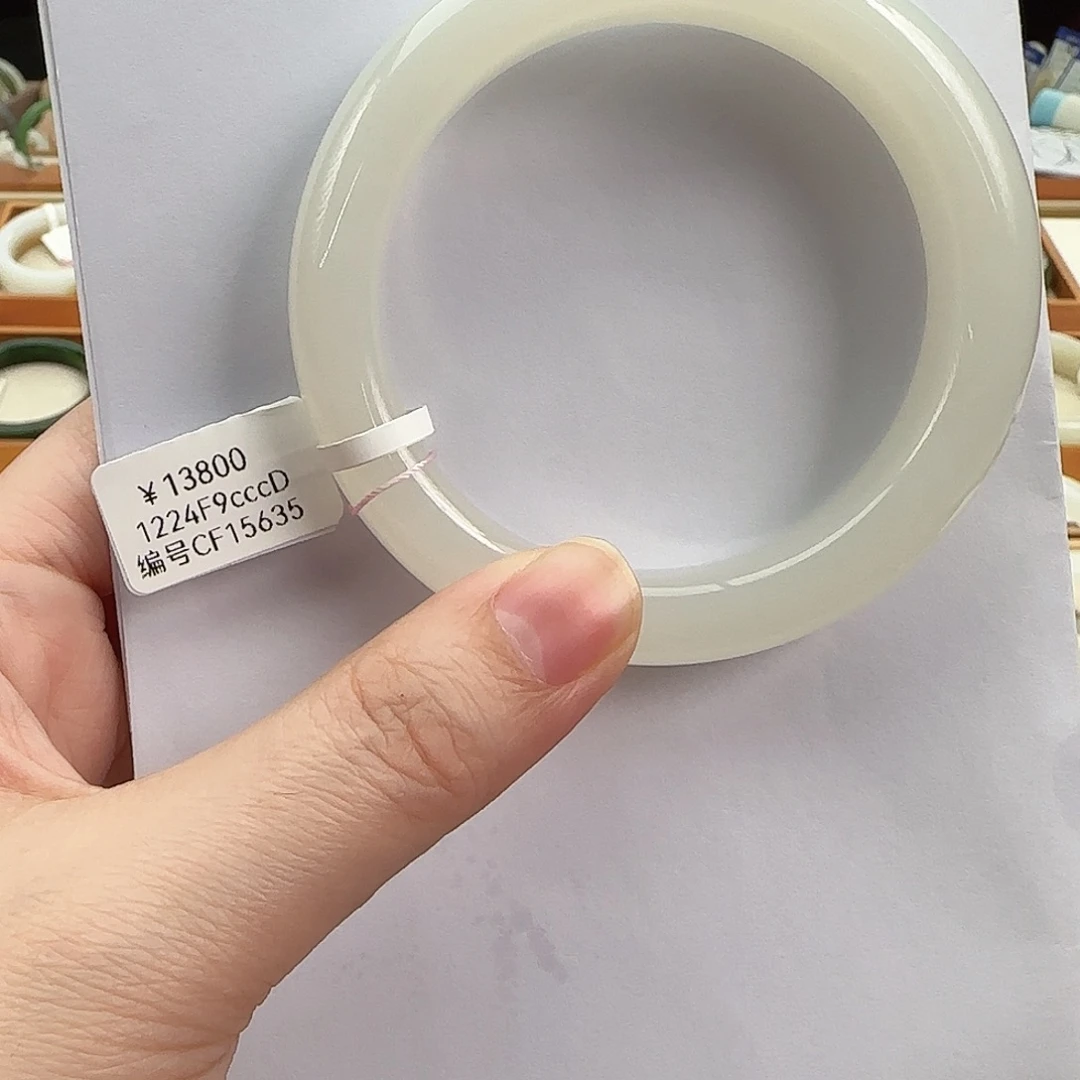 和田玉未镶嵌手镯59羊脂白玉