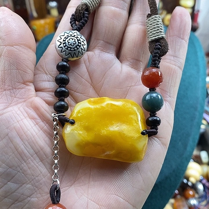 蜜蜡未镶嵌项链项链