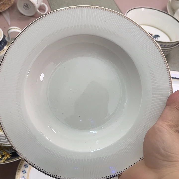 新骨瓷随机草帽盘六个8.5寸微瑕完美主义者慎拍
